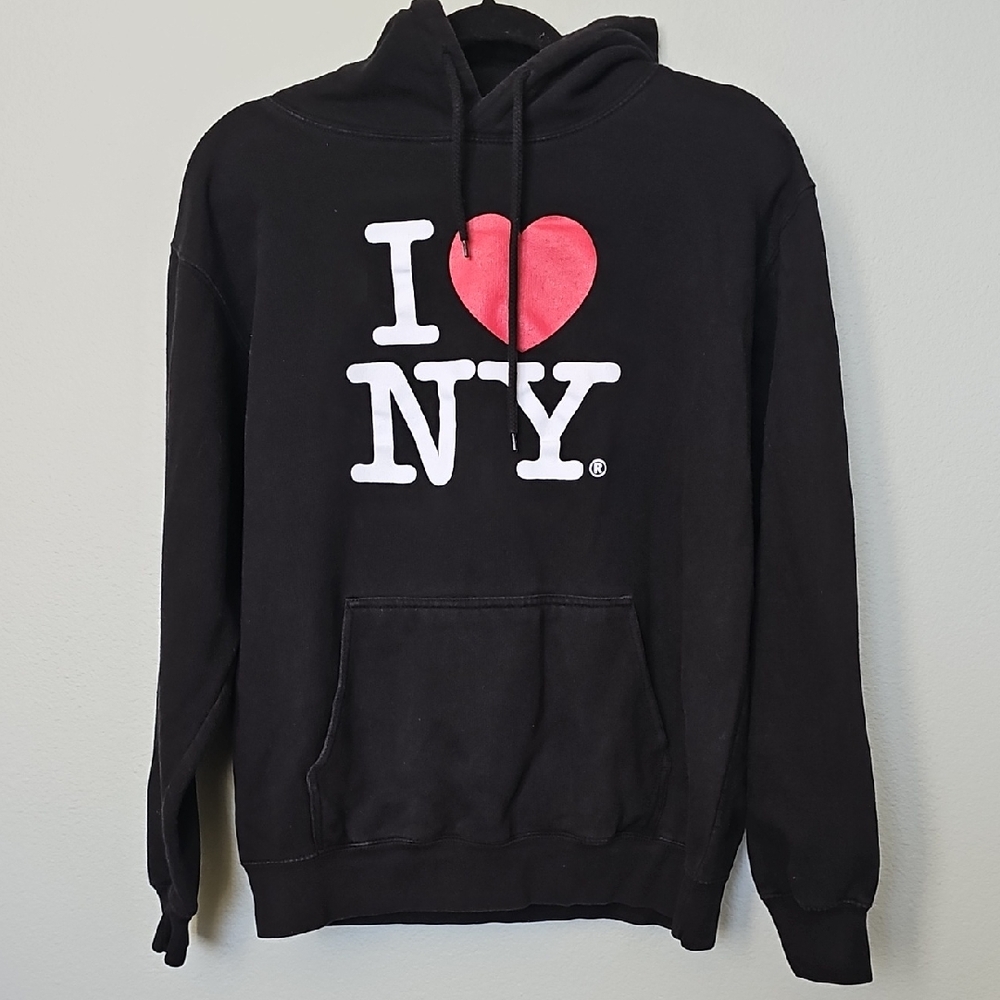 Black 'I Love NY' Hoodie Casual Lounge XL